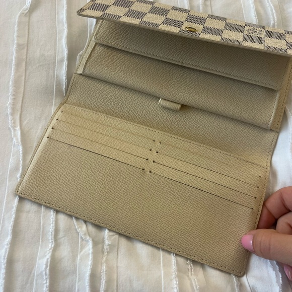 Louis Vuitton Large Tri Fold International Long Wallet Damier Azur Porte Tresor - Picture 3 of 7